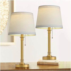 Oneach Modern Table Lamp Set of 2 for Bedroom Living Room 20'' Traditional Bedsi
